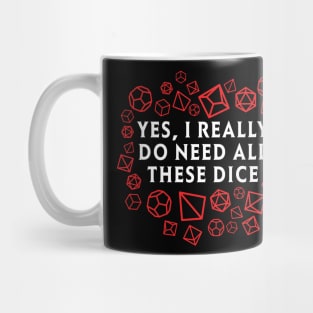 Yes I really do need all these dice RPG D20 Mug